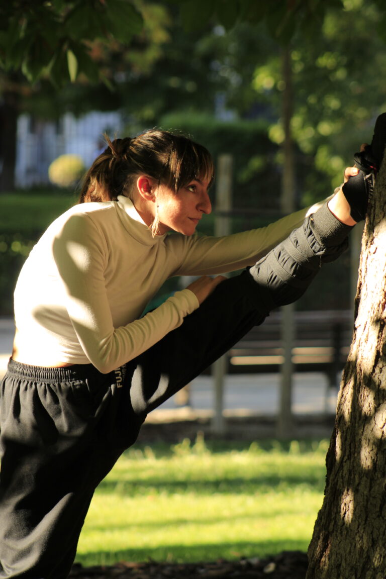 Ejercicio de estiramiento de Kung Fu Shaolin.